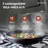 Schräghaube 'CH42060BSA' Edelstahl/Glas schwarz 60 cm