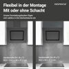 Schräghaube 'CH42060BSA' Edelstahl/Glas schwarz 60 cm