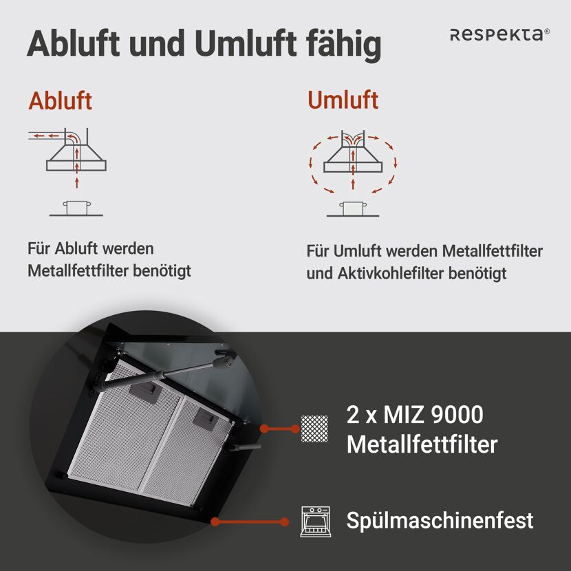 Schräghaube 'CH42090BSA' Edelstahl/Glas schwarz 90 cm