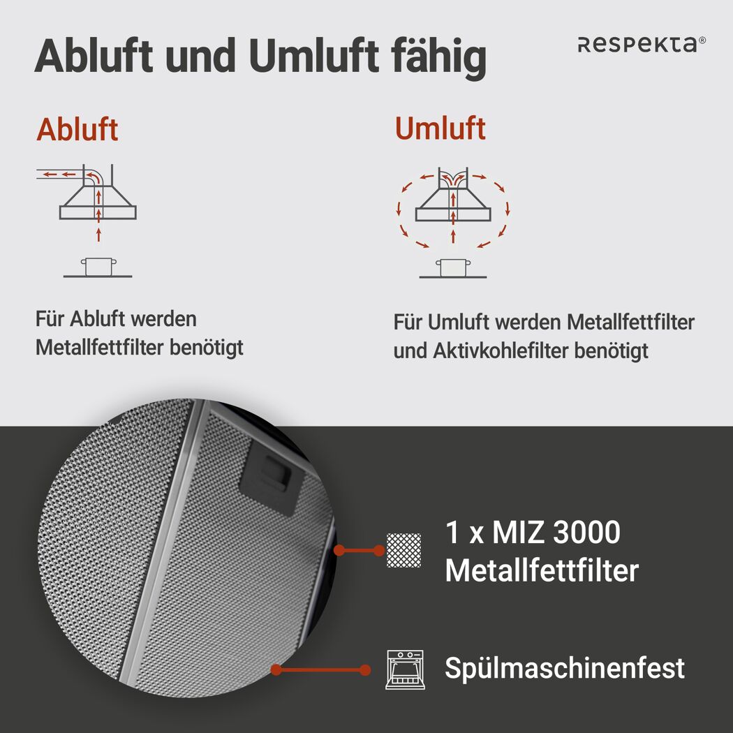 Schräghaube 'CH69090SA+' Metall/Glas schwarz 90 cm
