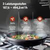 Schräghaube 'CH69090SA+' Metall/Glas schwarz 90 cm