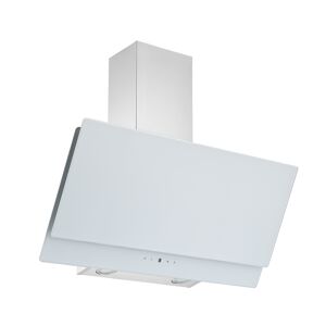 Schräghaube 'CH77090WA' Metall/Glas weiß 90 cm