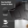 Schräghaube 'CH22010/90SBZ' Metall/Glas schwarz 90 cm