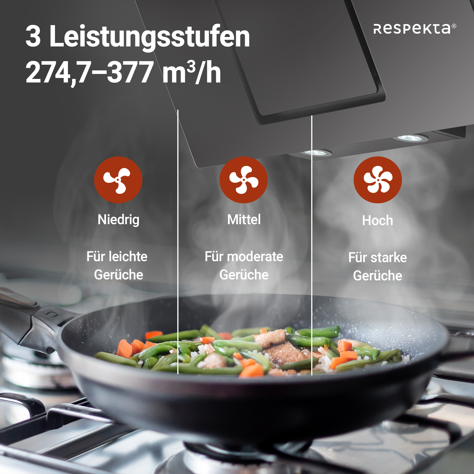 Schräghaube 'CH22010/90SBZ' Metall/Glas schwarz 90 cm