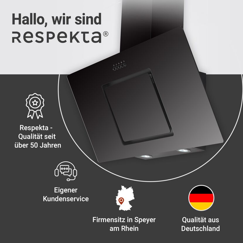 Schräghaube 'CH22010/90SBZ' Metall/Glas schwarz 90 cm