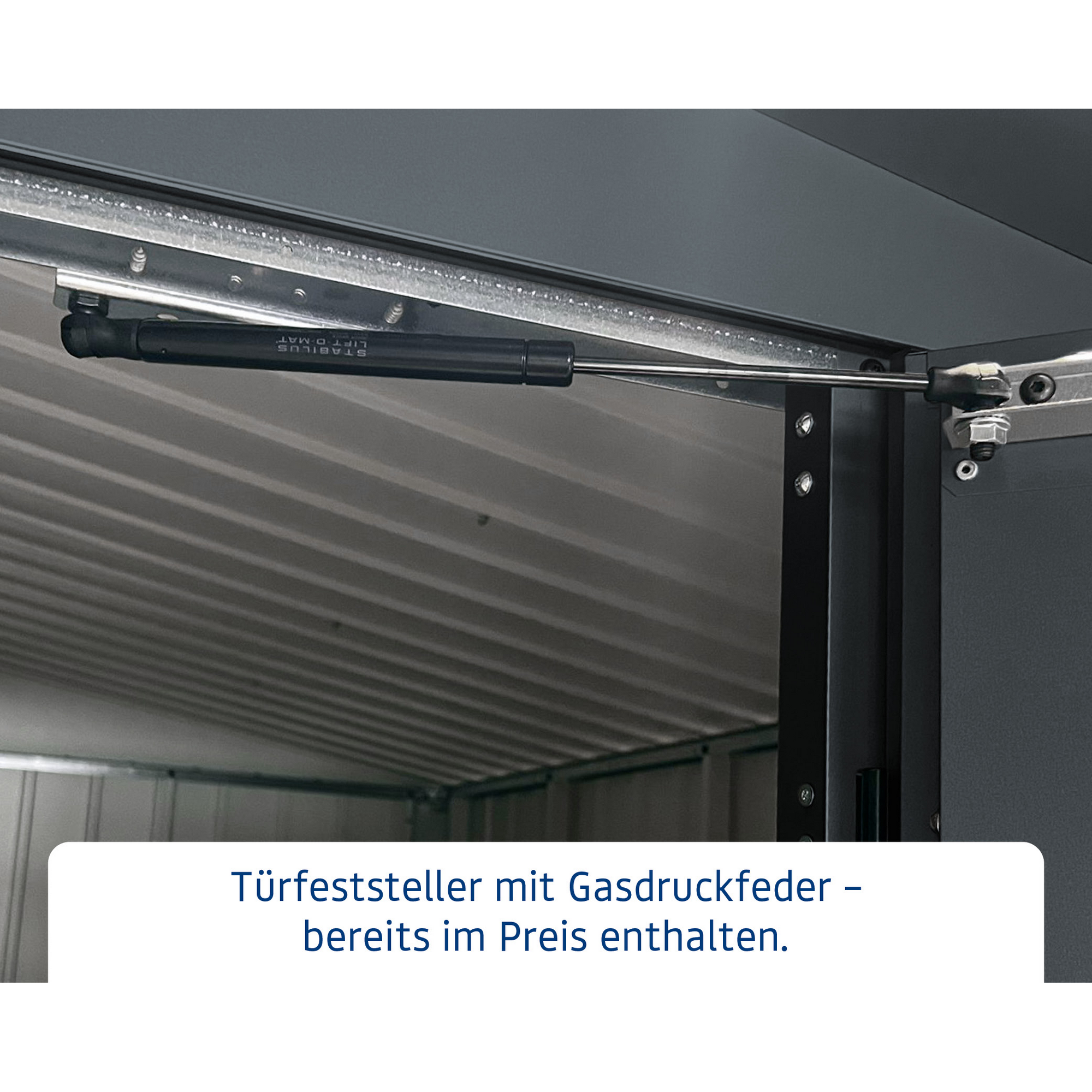 Gerätehaus 'Euroline ESD1 Trend-Sk' anthrazitgrau 189 x 133 x 199 cm, Einzeltür