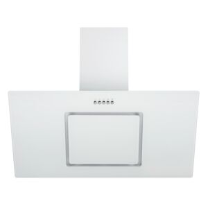 Schräghaube 'CH22010/90WBZ' Metall/Glas weiß 90 cm
