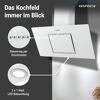 Schräghaube 'CH22010/90WBZ' Metall/Glas weiß 90 cm