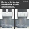 Schräghaube 'CH22010/90WBZ' Metall/Glas weiß 90 cm