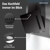 Schräghaube 'CH21060SBZ' Metall/Glas schwarz 60 cm