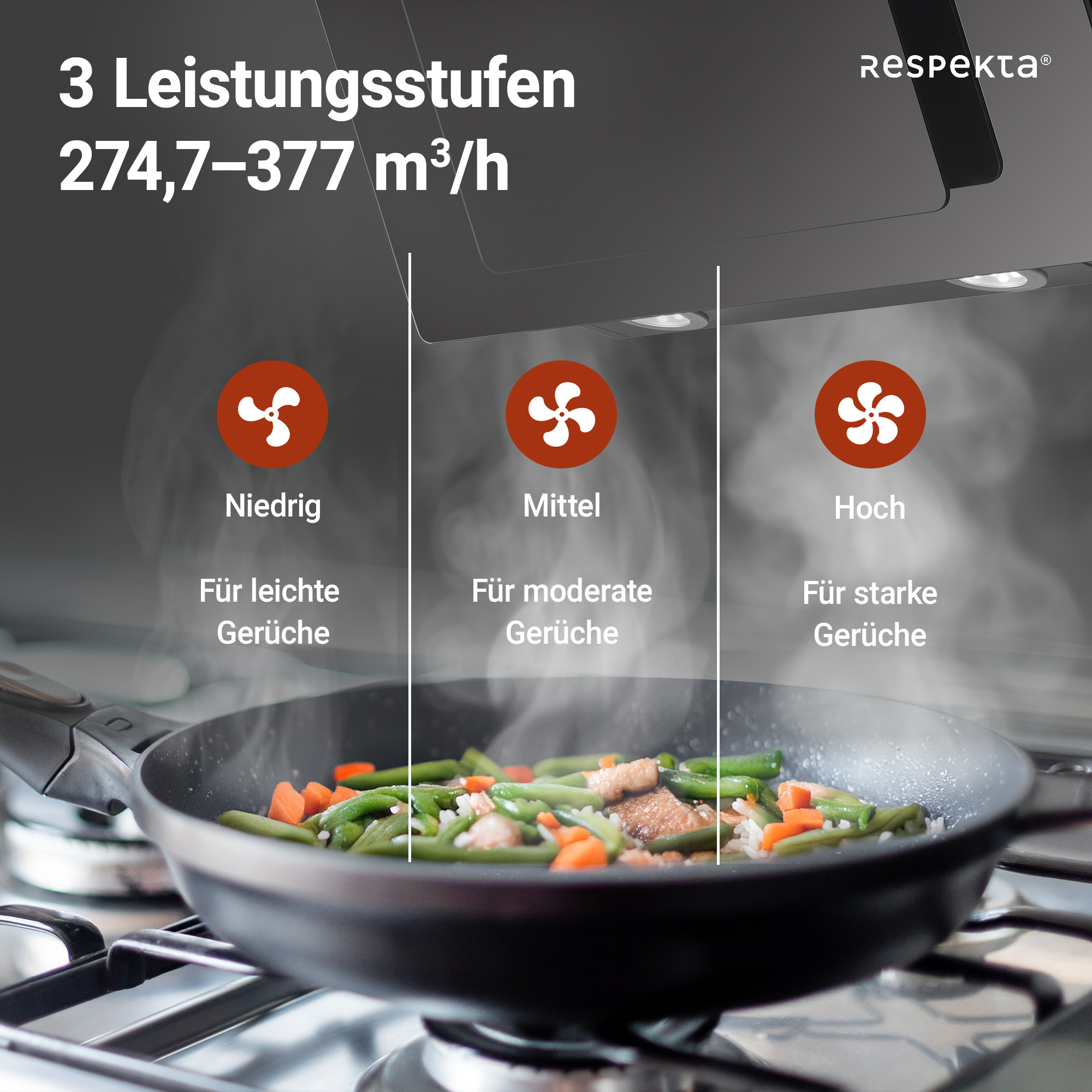Schräghaube 'CH21060SBZ' Metall/Glas schwarz 60 cm