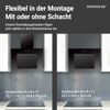 Schräghaube 'CH21060SBZ' Metall/Glas schwarz 60 cm