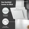 Schräghaube 'CH21060WBZ' Metall/Glas weiß 60 cm