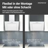 Schräghaube 'CH21060WBZ' Metall/Glas weiß 60 cm