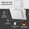 Schräghaube 'CH21060WBZ' Metall/Glas weiß 60 cm