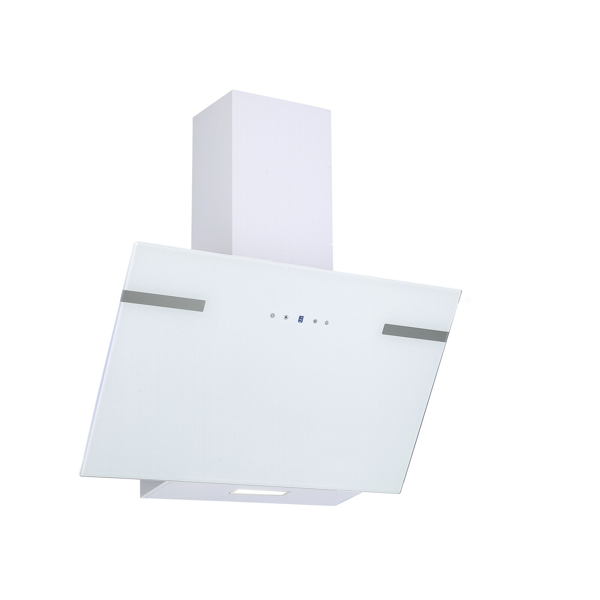 Weiße Dunstabzugshaube aus Glas