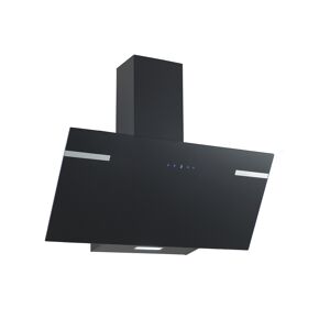 Schräghaube 'CH58090SA+' Metall/Glas schwarz 90 cm
