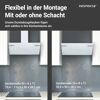 Schräghaube 'CH58090WA+' Metall/Glas weiß 90 cm