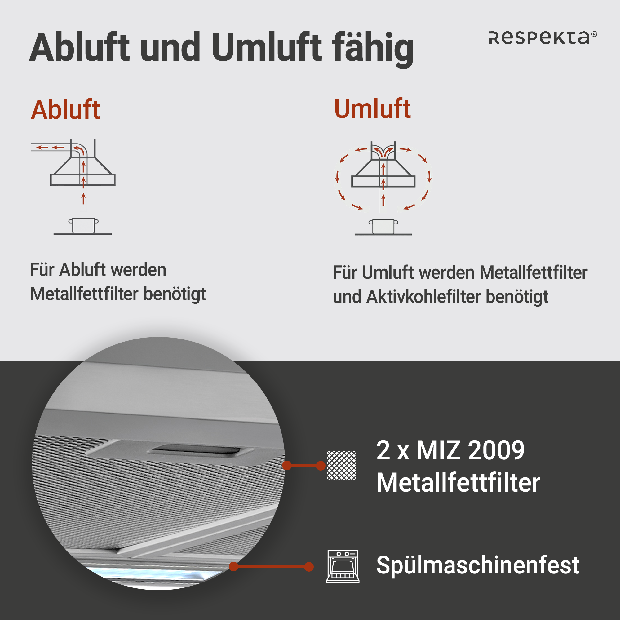 Kaminhaube 'CH22058IXB' Edelstahl 60 cm