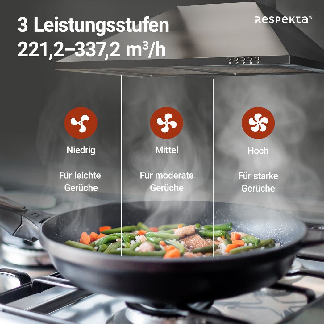 Kaminhaube 'CH22058IXB' Edelstahl 60 cm