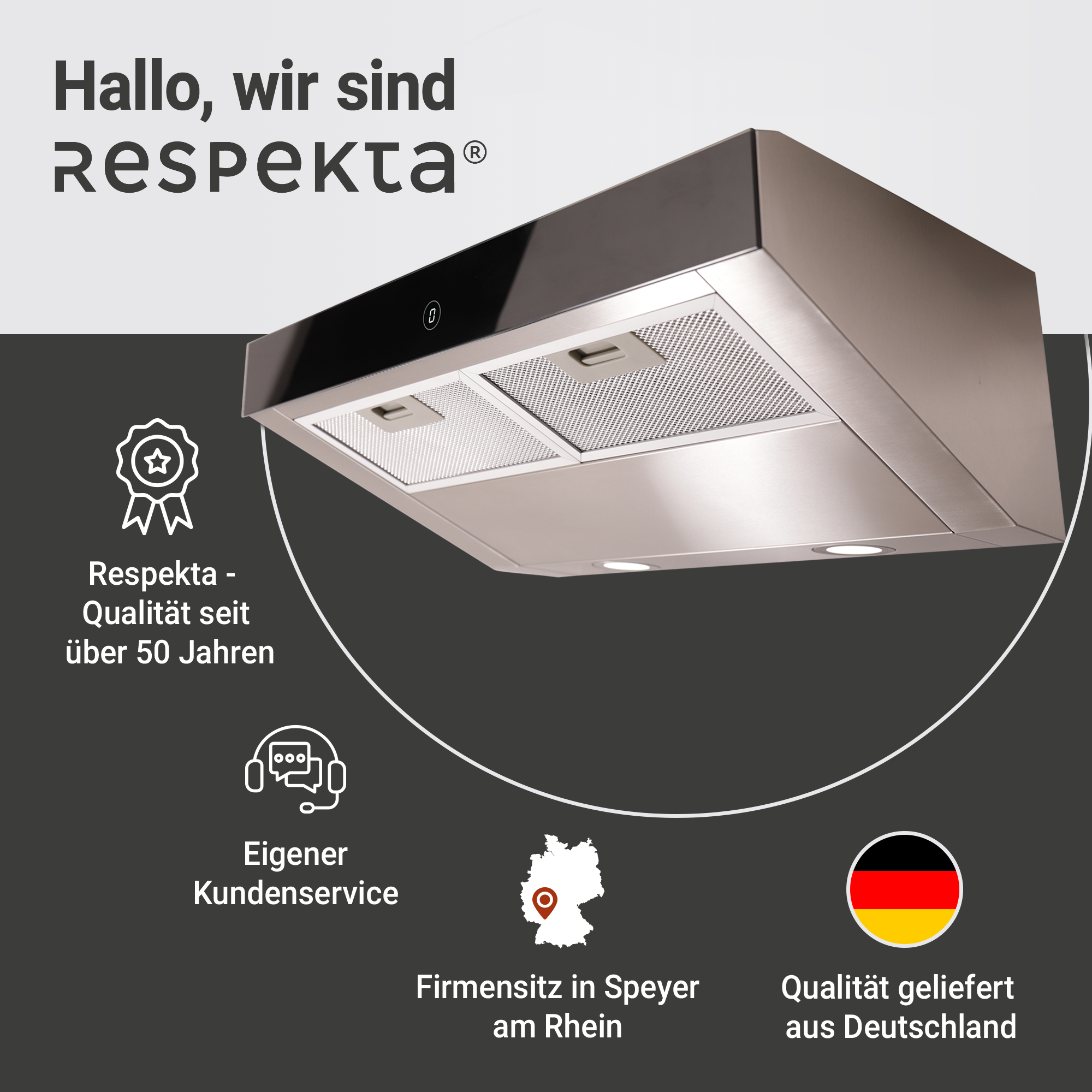 Unterbauhaube 'CH12060IX-21' Edelstahl 60 cm