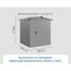 Gerätehaus 'Euroline ESD2 Trend-Sk' graualuminium 189 x 181 x 199 cm, Einzeltür