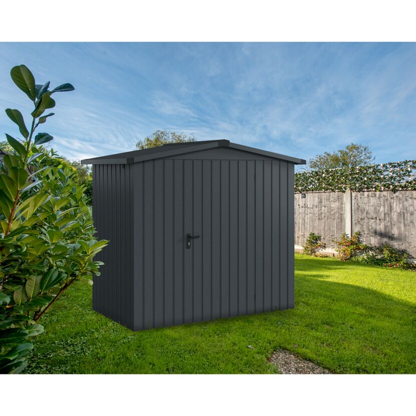 Gerätehaus 'Euroline ESD3 Trend-Sk' anthrazitgrau 237 x 133 x 203 cm, Einzeltür