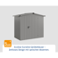 Gerätehaus 'Euroline ESD3 Trend-Sk' graualuminium 237 x 133 x 203 cm, Einzeltür