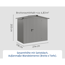 Gerätehaus 'Euroline ESD3 Trend-Sk' graualuminium 237 x 133 x 203 cm, Einzeltür