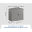 Gerätehaus 'Euroline ESD3 Trend-Sk' graualuminium 237 x 133 x 203 cm, Doppeltür