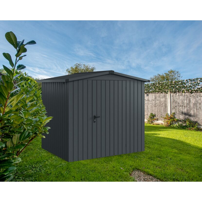 Gerätehaus 'Euroline ESD4 Trend-Sk' anthrazitgrau 214x 166 x 203 cm, Einzeltür