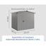 Gerätehaus 'Euroline ESD4 Trend-Sk' graualuminium 237 x 181 x 203 cm, Einzeltür