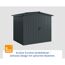 Gerätehaus 'Euroline ESD4 Trend-Sk' anthrazitgrau 237 x 181 x 203 cm, Doppeltür
