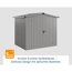 Gerätehaus 'Euroline ESD4 Trend-Sk' graualuminium 237 x 181 x 203 cm, Doppeltür