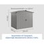 Gerätehaus 'Euroline ESD4 Trend-Sk' graualuminium 237 x 181 x 203 cm, Doppeltür