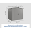 Gerätehaus 'Euroline ESD4 Trend-Sk' graualuminium 237 x 181 x 203 cm, Doppeltür