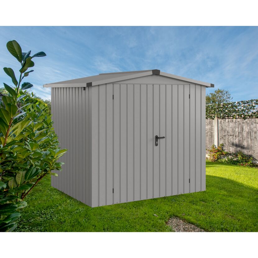 Gerätehaus 'Euroline ESD4 Trend-Sk' graualuminium 237 x 181 x 203 cm, Doppeltür