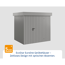 Gerätehaus 'Euroline EFD4 Trend-Sk' aluminiumgrau 229 x 181 x 203 cm, Einzeltür