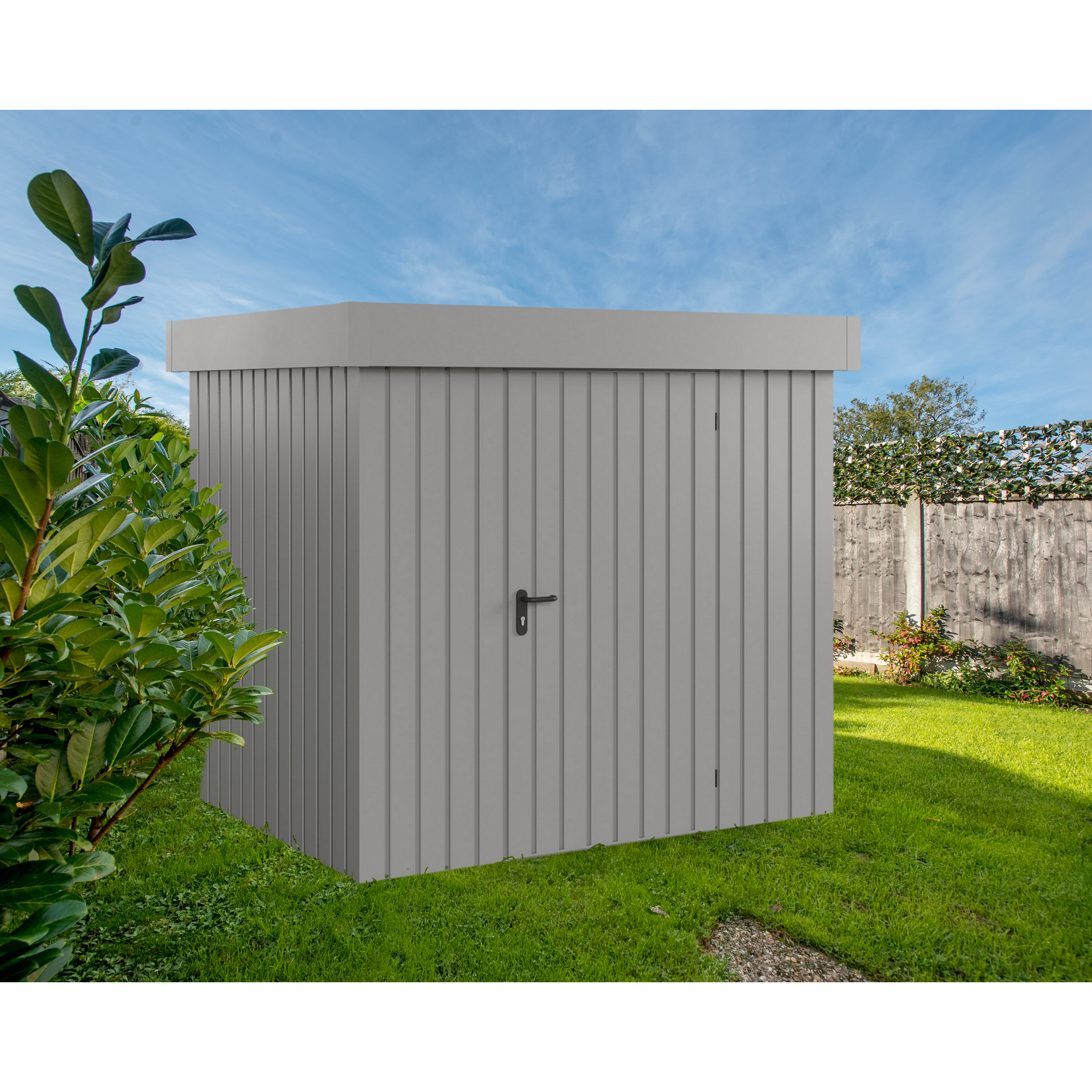 Gerätehaus 'Euroline EFD4 Trend-Sk' aluminiumgrau 229 x 181 x 203 cm, Einzeltür