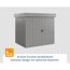 Gerätehaus 'Euroline EFD4 Trend-Sk' aluminiumgrau 229 x 181 x 203 cm, Doppeltür