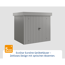 Gerätehaus 'Euroline EFD4 Trend-Sk' aluminiumgrau 229 x 181 x 203 cm, Doppeltür