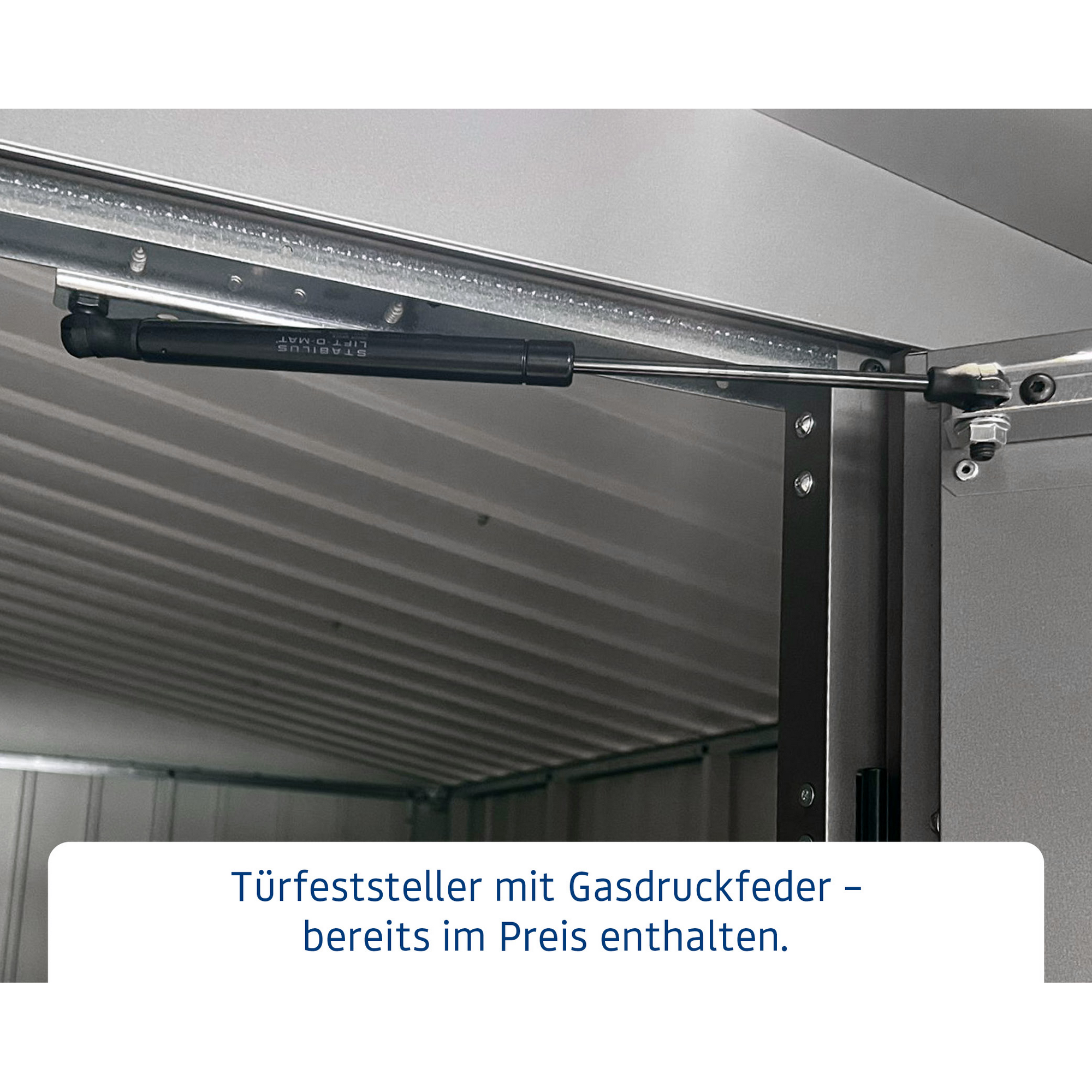 Gerätehaus 'Euroline EFD4 Trend-Sk' aluminiumgrau 229 x 181 x 203 cm, Doppeltür