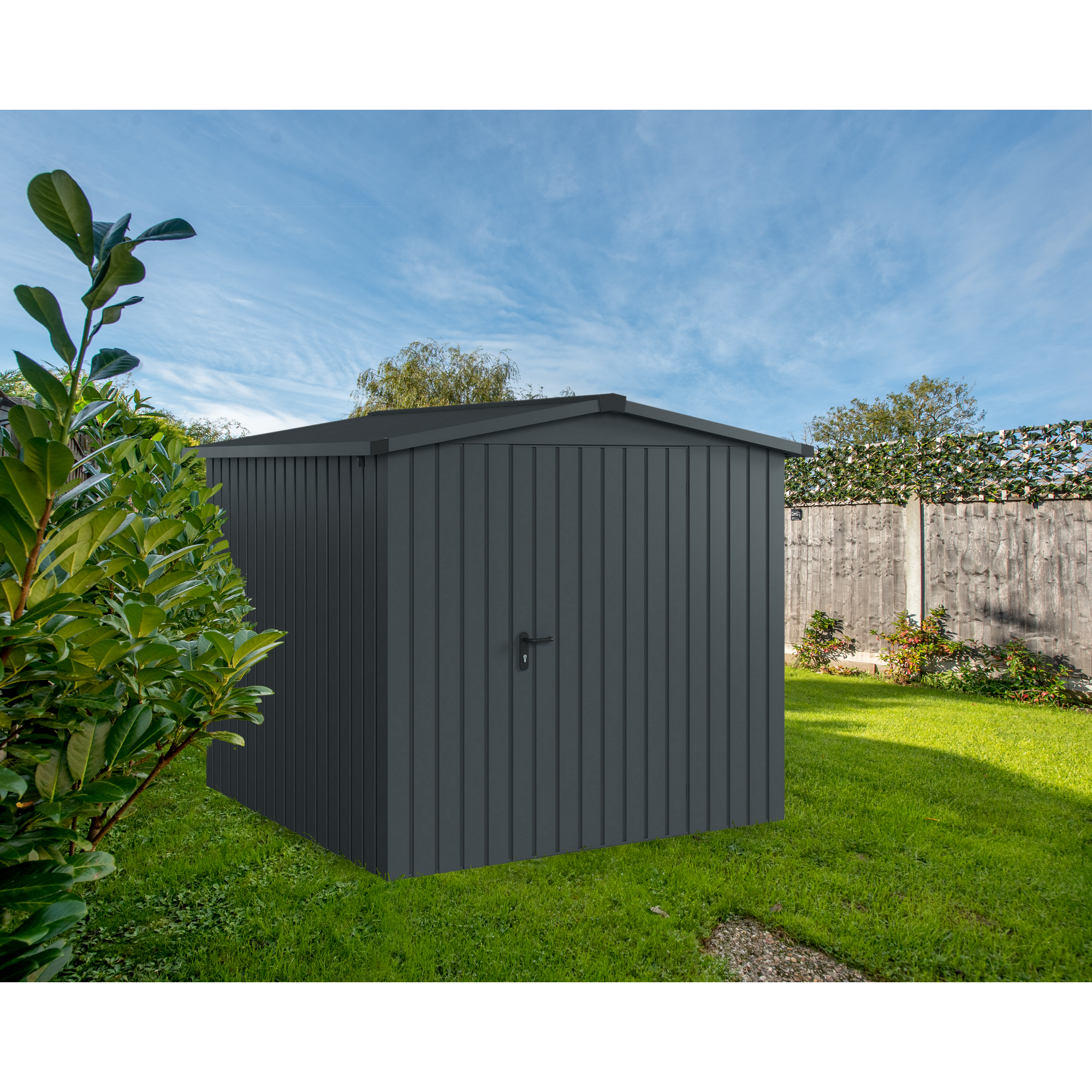 Gerätehaus 'Euroline ESD5 Trend-Sk' anthrazitgrau 237 x 229 x 203 cm, Einzeltür