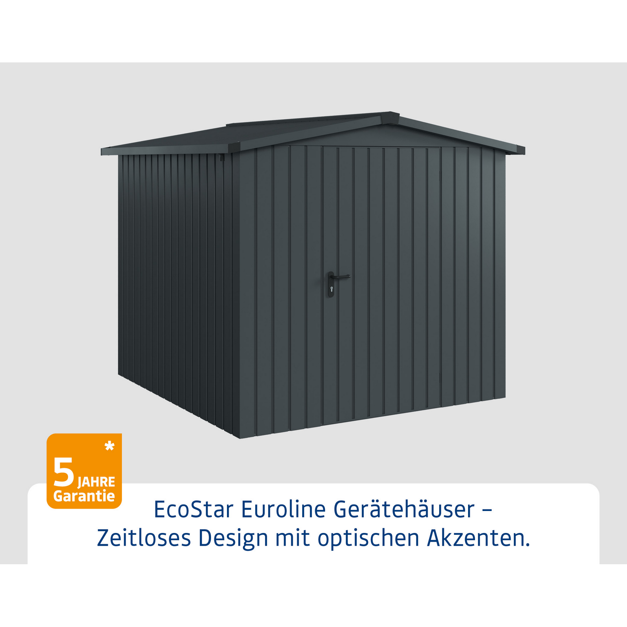 Gerätehaus 'Euroline ESD5 Trend-Sk' anthrazitgrau 237 x 229 x 203 cm, Einzeltür