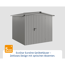 Gerätehaus 'Euroline ESD5 Trend-Sk' graualuminium 237 x 229 x 203 cm, Einzeltür