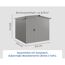 Gerätehaus 'Euroline ESD5 Trend-Sk' graualuminium 237 x 229 x 203 cm, Einzeltür