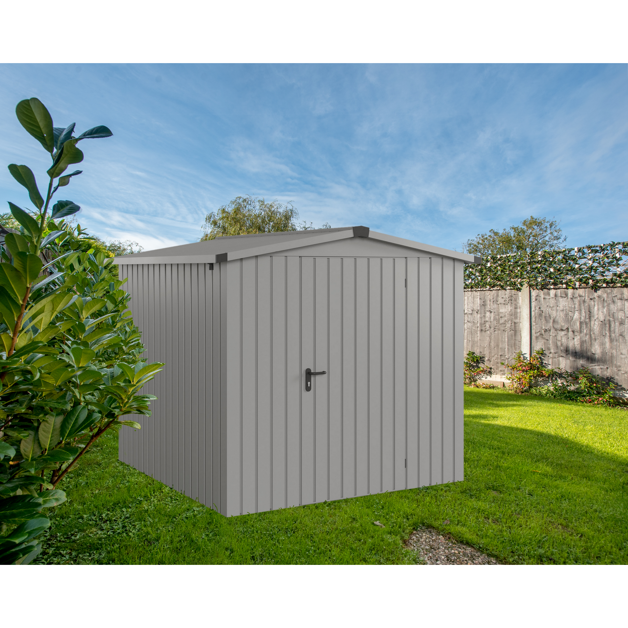 Gerätehaus 'Euroline ESD5 Trend-Sk' graualuminium 237 x 229 x 203 cm, Einzeltür