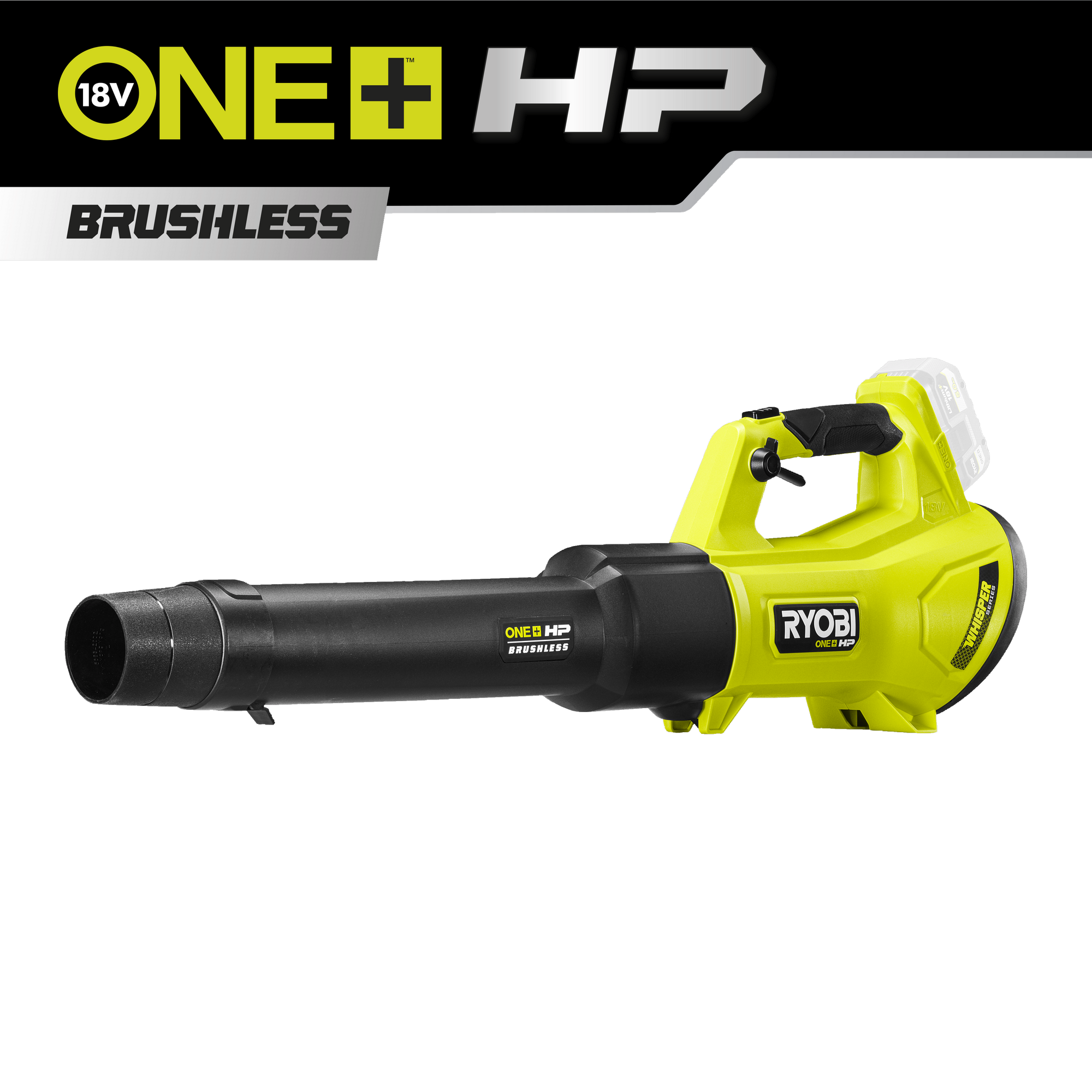Akku-Laubgebläse 'RY18BLXD-0 ONE+ HP Whisper™ Brushless' 18 V ohne Akku und Ladegerät