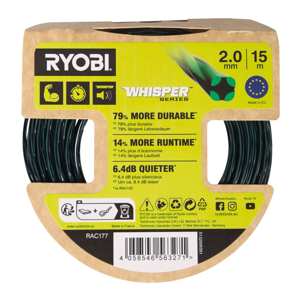 Trimmerfaden 'Whisper™ RAC177' Ø 2 mm x 15 m