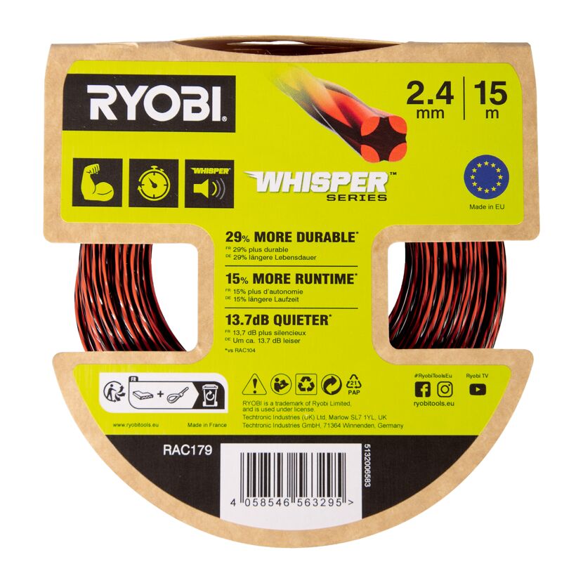 Trimmerfaden 'Whisper™ RAC179' Ø 2,4 mm x 15 m